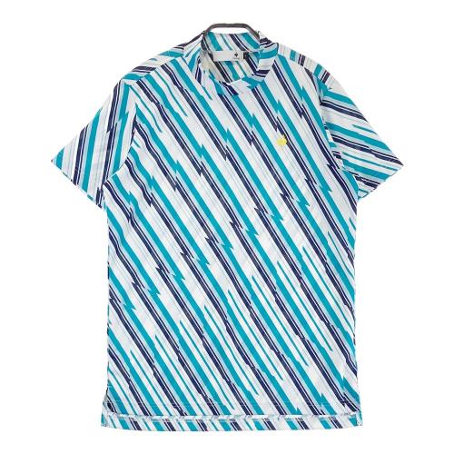 【新品タグ付】ルコックゴルフ　2点セット　半袖ハイネック　スカート Mサイズ LE COQ GOLF ルコックゴルフ ハイネック 半袖Tシャツ 総柄 ブルー系