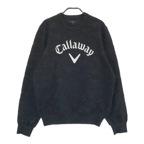 サイズ：6 JACK BUNNY ジャックバニー  裏地付 ニット ジップジャケット 迷彩 カモフラ柄 ネイビー系 [240101443060] ゴルフウェア メンズ ストスト JACK BUNNY ジャックバニー 裏地付 ニット ジップジャケット