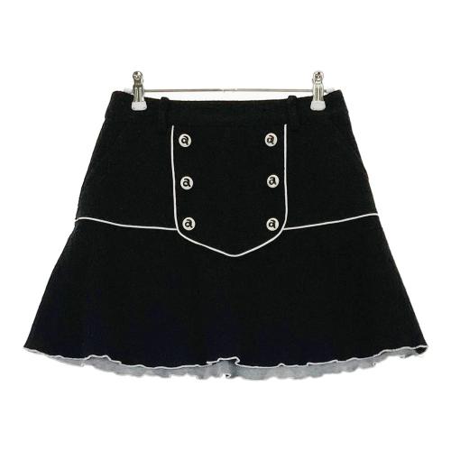 ARCHIVIO アルチビオ ウール混 長袖ニットセーター プリント ネイビー