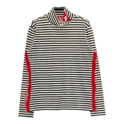 サイズ：40 ARCHIVIO アルチビオ  ハイネック 半袖Tシャツ  ホワイト系 [240101438282] ゴルフウェア レディース ストスト archivio ARCHIVIO アルチビオ 半袖ポロシャツ 音符柄 ホワイト