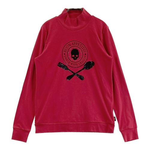 サイズ：3 DANCE WITH DRAGON ダンスウィズドラゴン  ハイネック 長袖Tシャツ  ピンク系 [240101446860] ゴルフウェア メンズ ストスト サイズ：3 DANCE WITH DRAGON ダンスウィズドラゴン ハイネック