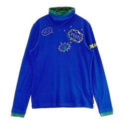 サイズ：4 DANCE WITH DRAGON ダンスウィズドラゴン  ハイネック 長袖Tシャツ チビドラ 総柄 グリーン系 [240101435844] ゴルフウェア レディース ストスト DANCE WITH DRAGON(ダンスウィズドラゴン) レディース｜中古