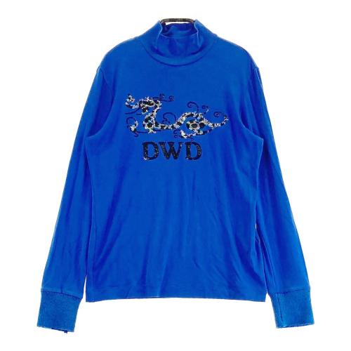 サイズ：3 DANCE WITH DRAGON ダンスウィズドラゴン  ハイネック 長袖Tシャツ  ブルー系 [240101435843] ゴルフウェア レディース ストスト DANCE WITH DRAGON ダンスウィズドラゴン ハイネック 長袖T