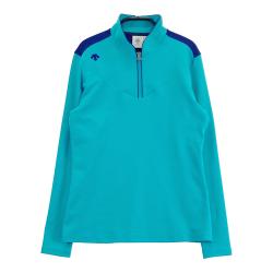 【新品未使用】DESCENTE GOLF メンズ M 青 シャツ DESCENTE GOLF デサントゴルフ ハーフジップ 長袖Tシャツ ブルー