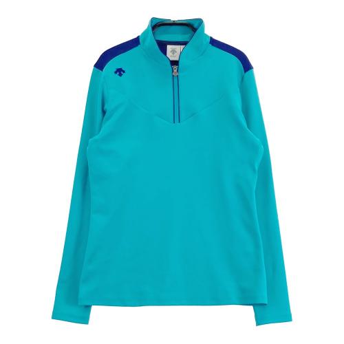 DESCENTE GOLF デサントゴルフ ハーフジップ長袖Tシャツ ブルー系