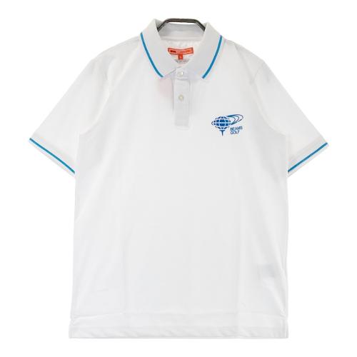 サイズ：L BEAMS GOLF ビームスゴルフ  半袖ポロシャツ  ホワイト系 [240101413869] ゴルフウェア メンズ ストスト BEAMS GOLF ビームスゴルフ 半袖ポロシャツ プリント ホワイト系