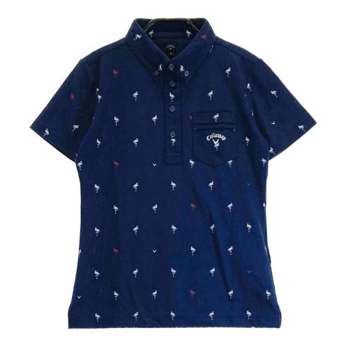 CALLAWAY キャロウェイ 半袖ポロシャツ フラミンゴ 総柄