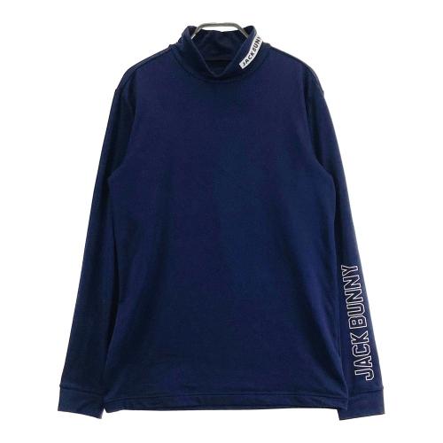 サイズ：5 JACK BUNNY ジャックバニー  ハイネック長袖Tシャツ ボーダー柄 ブルー系 [240101363688] ゴルフウェア メンズ ストスト サイズ：5 JACK BUNNY ジャックバニー ハイネック長袖Tシャツ