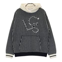 未使用 Le Coq Golf ルコックゴルフ 長袖ニット 黒 白トップス LE COQ SPORTIF GOLF COLLECTION(ルコックスポーティフ ゴルフ