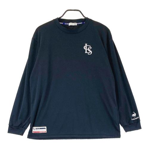 サイズ：3L LE COQ GOLF ルコックゴルフ 2024年 長袖ハイネックTシャツ 総柄 ブラック系 [240101420780] ゴルフウェア メンズ ストスト LE COQ GOLF ルコックゴルフ 2024年 長袖ハイネックTシャツ 総柄