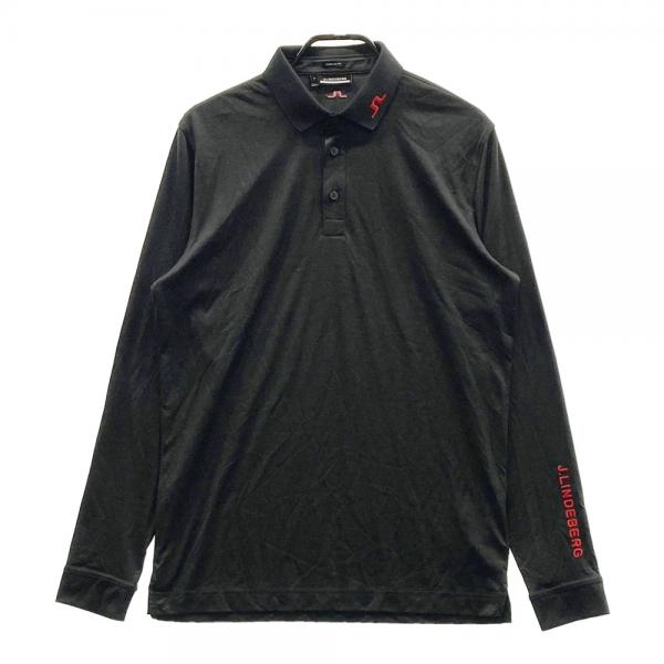 新品　J.LINDEBERG　ゴルフ　長袖ポロシャツ　ブラック　XXL　メンズ 新品 J.LINDEBERG ゴルフ 長袖ポロシャツ ブラック XXL メンズ
