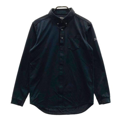 サイズ：L J.LINDEBERG ジェイリンドバーグ  裏微起毛 長袖ポロシャツ  グレー系 [240101484237] ゴルフウェア メンズ ストスト サイズ：L J.LINDEBERG ジェイリンドバーグ 裏微起毛 長袖