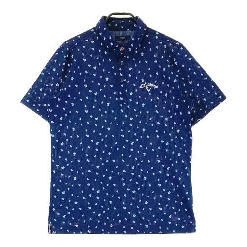Callaway - 極美品 Callaway キャロウェイ 半袖 ポロシャツ M ネイビー 総柄 中古 メンズ キャロウェイ Callaway 半袖ポロシャツ M 紺
