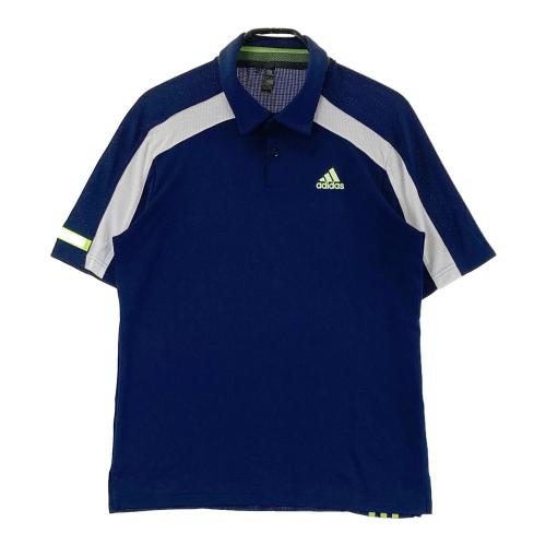 サイズ：L ADIDAS GOLF アディダスゴルフ 2024年モデル 半袖ポロシャツ  ネイビー系 [240101404038] ゴルフウェア メンズ ストスト ADIDAS GOLF アディダスゴルフ 半袖ポロシャツ ボタンダウン