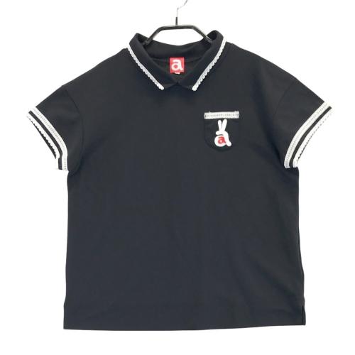 サイズ：40 ARCHIVIO アルチビオ ; 襟付 ノースリーブTシャツ  ブラック系 [240101436440] ゴルフウェア レディース ストスト ARCHIVIO アルチビオ ; 襟付 ノースリーブTシャツ ブラック系