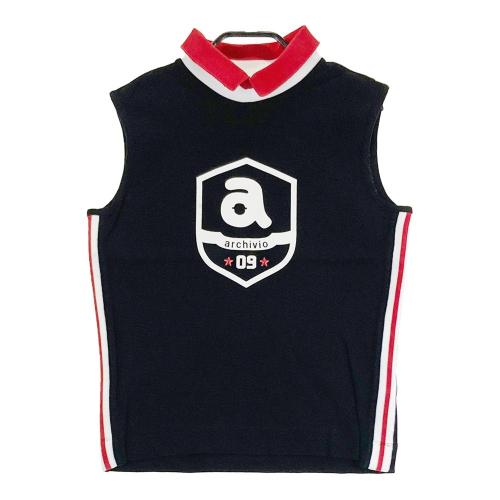 サイズ：40 ARCHIVIO アルチビオ ; 襟付 ノースリーブTシャツ  ブラック系 [240101436440] ゴルフウェア レディース ストスト ARCHIVIO アルチビオ ; 襟付 ノースリーブTシャツ ブラック系