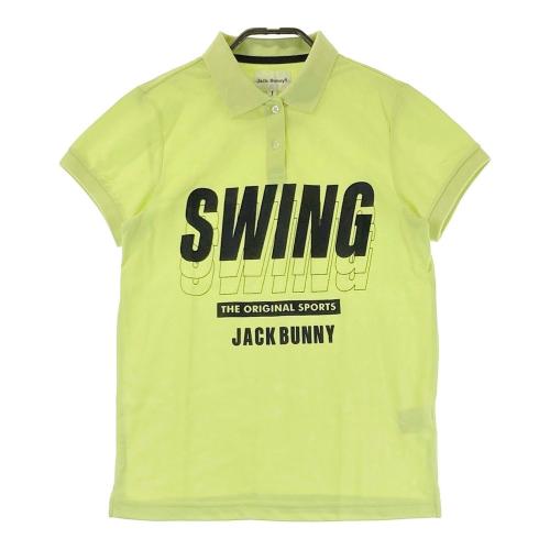サイズ：2 JACK BUNNY ジャックバニー  半袖ポロシャツ  イエロー系 [240101434641] ゴルフウェア レディース ストスト JACK BUNNY ジャックバニー 半袖ポロシャツ イエロー系 サイズ