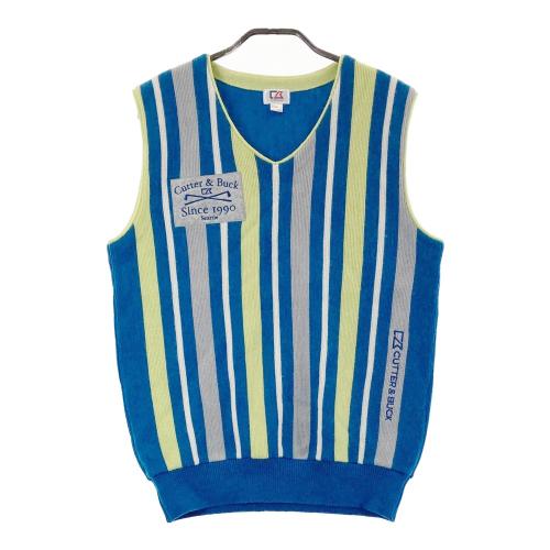 サイズ：L CUTTER&amp;BUCK カッターアンドバック  ニットベスト  ネイビー系 [240101483361] ゴルフウェア メンズ ストスト CUTTER&BUCK カッターアンドバック ニットベスト ネイビー系