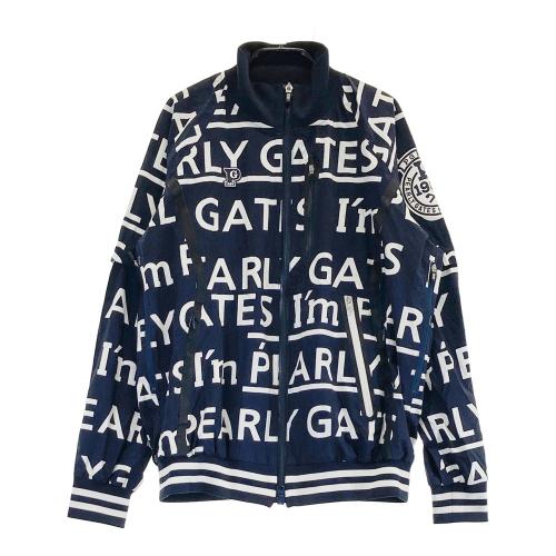 サイズ：1 PEARLY GATES パーリーゲイツ  袖ロゴ 長袖ジップジャケット  ネイビー系 [240101425798] ゴルフウェア レディース ストスト PEARLY GATES パーリーゲイツ 袖ロゴ 長袖ジップジャケット