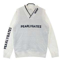 PEARLY GATES パーリーゲイツ　星に願いを　裏地付き　ニット　ゴルフ PEARLY GATES パーリーゲイツ×Disney ニットベスト ネイビー