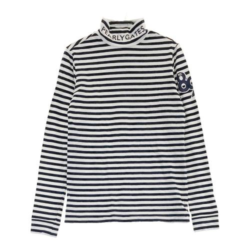 新品　パーリーゲイツ　ハイネックシャツ　長袖カットソー　インナー　ホワイト　0 PEARLY GATES パーリーゲイツ ハイネック 長袖 インナー Tシャツ