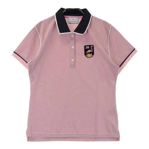 サイズ：M JUN&ROPE ジュン アンド ロペ ERM-3808 半袖ポロシャツ  ピンク系 [240101345389] ゴルフウェア レディース ストスト JUN&ROPE ジュン アンド ロペ ERM-3808 半袖ポロシャツ ピンク系