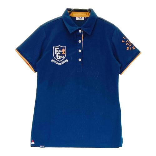 FILA GOLF フィラゴルフ 半袖ポロ ワンピース ボーダー柄 ネイビー系