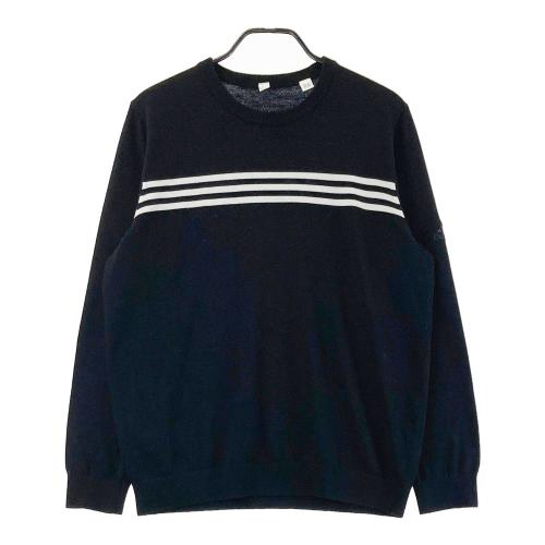 サイズ：M ADIDAS GOLF アディダスゴルフ 2022年 ニットセーター チェック柄 ブラック系 [240101424676] ゴルフウェア メンズ ストスト ADIDAS GOLF アディダスゴルフ 2022年 ニットセーター チェック