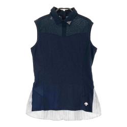 coco 中古 デサントゴルフ DESCENTE GOLF レディース ブルゾン L 黒×白 ブラック 長袖フルジップ ニット ボーダー レディース アウター | デサントゴルフ公式