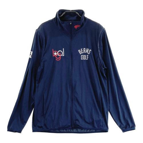 サイズ：M BEAMS GOLF ビームスゴルフ  カシミヤ 二ット ジップジャケット  ネイビー系 [240101423535] ゴルフウェア メンズ ストスト BEAMS GOLF ビームスゴルフ カシミヤ 二ット ジップジャケット