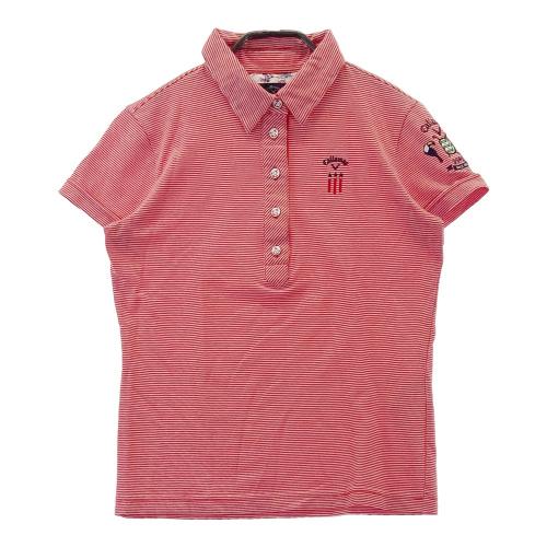 CALLAWAY キャロウェイ ハイネック 長袖Tシャツ ボーダー柄 レッド系