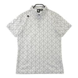 サイズ：L DESCENTE GOLF デサントゴルフ  長袖ポロシャツ  レッド系 [240101444214] ゴルフウェア メンズ ストスト サイズ：L DESCENTE GOLF デサントゴルフ 長袖ポロシャツ レッド