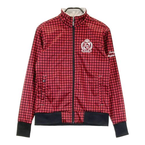 サイズ：LL FILA GOLF フィラゴルフ  裏起毛 ジップジャケット チェック柄 グレー系 [240101431613] ゴルフウェア メンズ ストスト FILA GOLF フィラゴルフ 裏起毛 ジップジャケット チェック柄