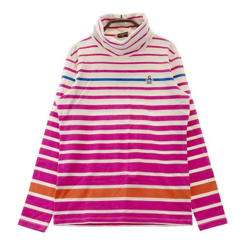 サイズ：M MUNSING WEAR マンシングウェア XSG4232 ニットセーター ボーダー柄 ピンク系 [240101482074] ゴルフウェア メンズ ストスト サイズ：M MUNSING WEAR マンシングウェア XSG4232 ニット
