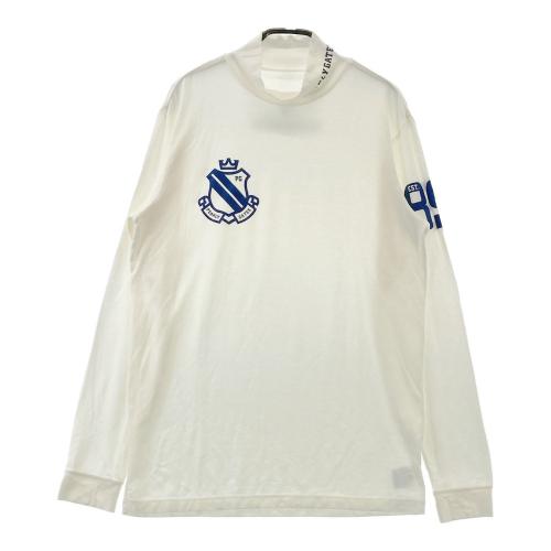 サイズ：5 PEARLY GATES パーリーゲイツ  ハーフジップ 長袖Tシャツ ボーダー柄 ホワイト系 [240101386587] ゴルフウェア メンズ ストスト PEARLY GATES パーリーゲイツ ハーフジップ 長袖Tシャツ
