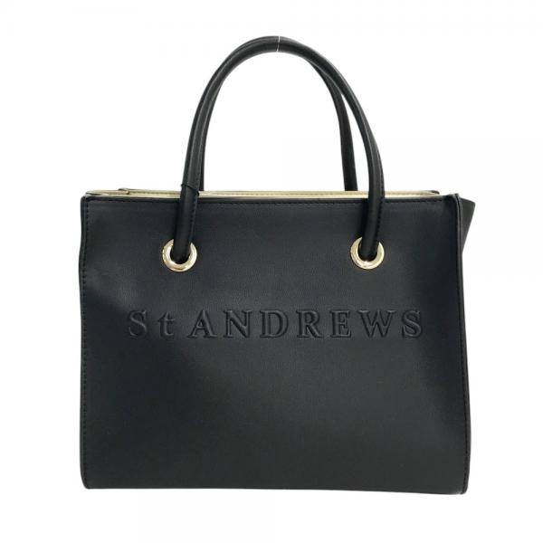 セントアンドリュース　カートバッグ　新品未使用　ブラック ST ANDREWS セントアンドリュース フェイクレザー カートバッグ