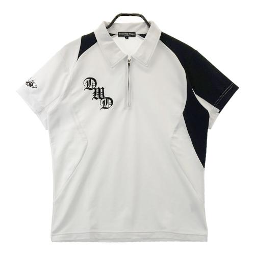 Dance With Dragon - coco 中古 ダンスウィズドラゴン DANCE WITH DRAGON メンズ 半袖シャツ 2(M) 白 ホワイト ハーフジップ 中古 メンズ ダンスウィズドラゴン DANCE WITH DRAGON 半袖
