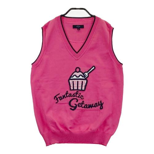 CALLAWAY キャロウェイ Vネック ニットセーター ピンク系 サイズ：S