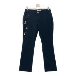 coco 未使用品 エムユースポーツ MU SPORTS レディース パンツ 42(L) 黒 ブラック 裏起毛 総柄 coco 未使用品【値下げ】 エムユースポーツ MU SPORTS
