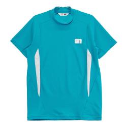 サイズ：M MUNSING WEAR マンシングウェア 2023年 ハイネック 半袖Tシャツ  ブルー系 [240101485539] ゴルフウェア メンズ ストスト MUNSING WEAR マンシングウェア 2023年 ハイネック 半袖Tシャツ