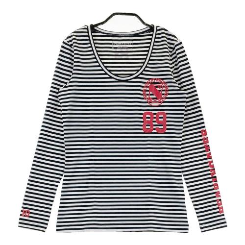 PEARLY GATES パーリーゲイツ モックネック 長袖Tシャツ ボーダー柄