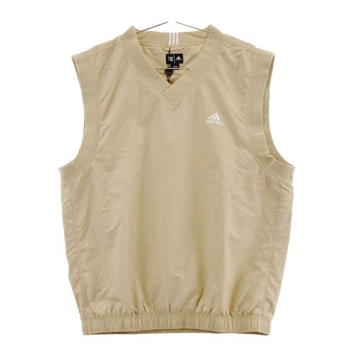 サイズ：M ADIDAS GOLF アディダスゴルフ 2024年 WIND.RDY 裏起毛 フード ハーフジップベスト  ブラック系 [240101488372] ゴルフウェア メンズ ストスト adidas ベスト ジレ WIND.RDY 保温 撥水 ハーフジップ