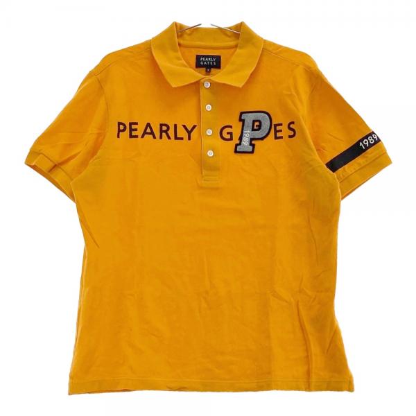 サイズ：5 PEARLY GATES パーリーゲイツ 2024年モデル 半袖ポロシャツ  オレンジ系 [240101486110] ゴルフウェア メンズ ストスト PEARLY GATES パーリーゲイツ 2024年モデル 半袖ポロシャツ