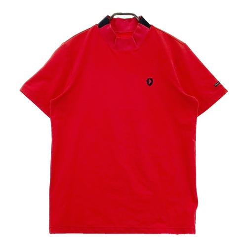 ARCHIVIO アルチビオ モックネック半袖Tシャツ レッド系 サイズ