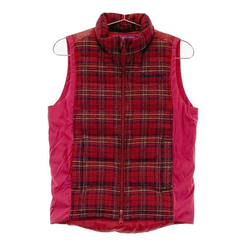 BEAMS GOLF ビームスゴルフ ダウンベスト チェック柄 レッド系