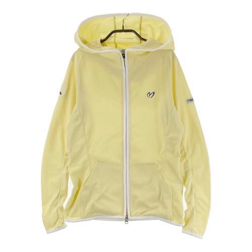 サイズ：1 PEARLY GATES パーリーゲイツ 055-272965 フード付 ニット ジップジャケット バナナ 総柄 イエロー系 [240101426451] ゴルフウェア レディース ストスト PEARLY GATES パーリーゲイツ 055-272965 フード付 ニット