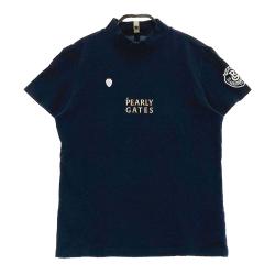 サイズ：6 PEARLY GATES パーリーゲイツ  ハイネック 半袖Tシャツ ニコちゃん  ホワイト系 [240101430932] ゴルフウェア メンズ ストスト 1円】PEARLY GATES パーリーゲイツ ハイネック半袖Tシャツ ニコ