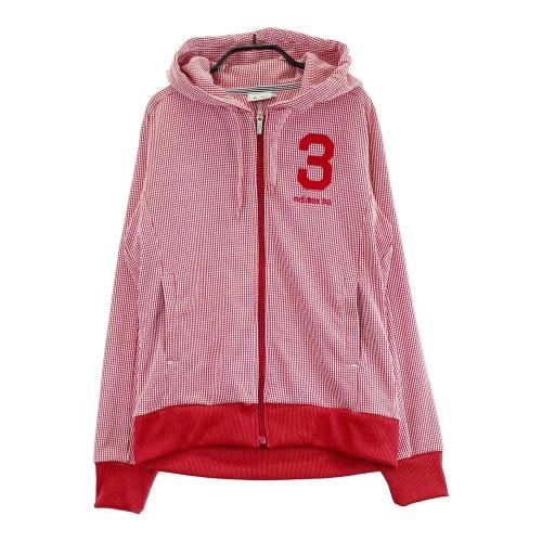 サイズ：M ADIDAS GOLF アディダスゴルフ ; HG1671 ニット ジップパーカー 総柄 ネイビー系 [240101429861] ゴルフウェア レディース ストスト ADIDAS GOLF アディダスゴルフ ; HG1671 ニット ジップパーカー