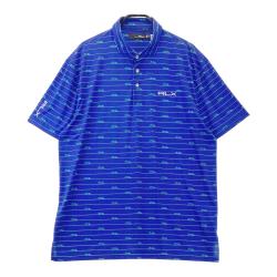 RLX アールエルエックス　ポロシャツ　メンズ　ゴルフ XL 青　半袖　ロゴ RLX(アールエルエックス)｜中古ゴルフウェア通販サイトSTST