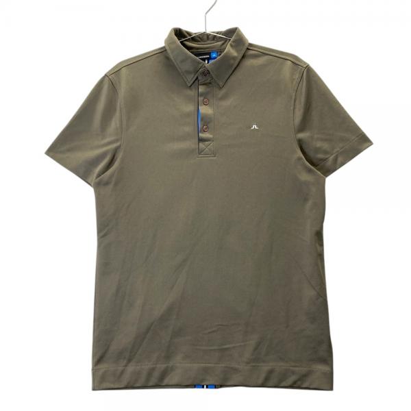 サイズ：L J.LINDEBERG ジェイリンドバーグ  半袖ポロシャツ  カーキ系 [240101432902] ゴルフウェア メンズ ストスト J.LINDEBERG ジェイリンドバーグ 半袖ポロシャツ カーキ系